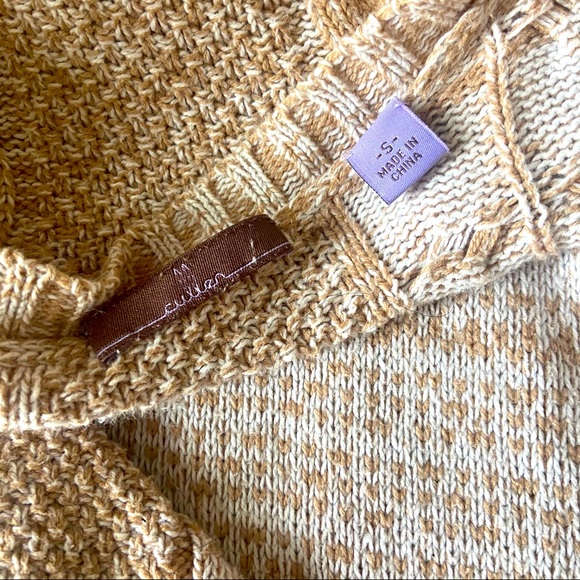 Cullen boutique tan beige and white cardigan - Picture 4 of 4